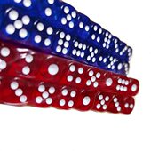 十四号2点直杠骰子透明筛子红色深蓝色圆角 KTV酒吧棋牌喝酒摇盅