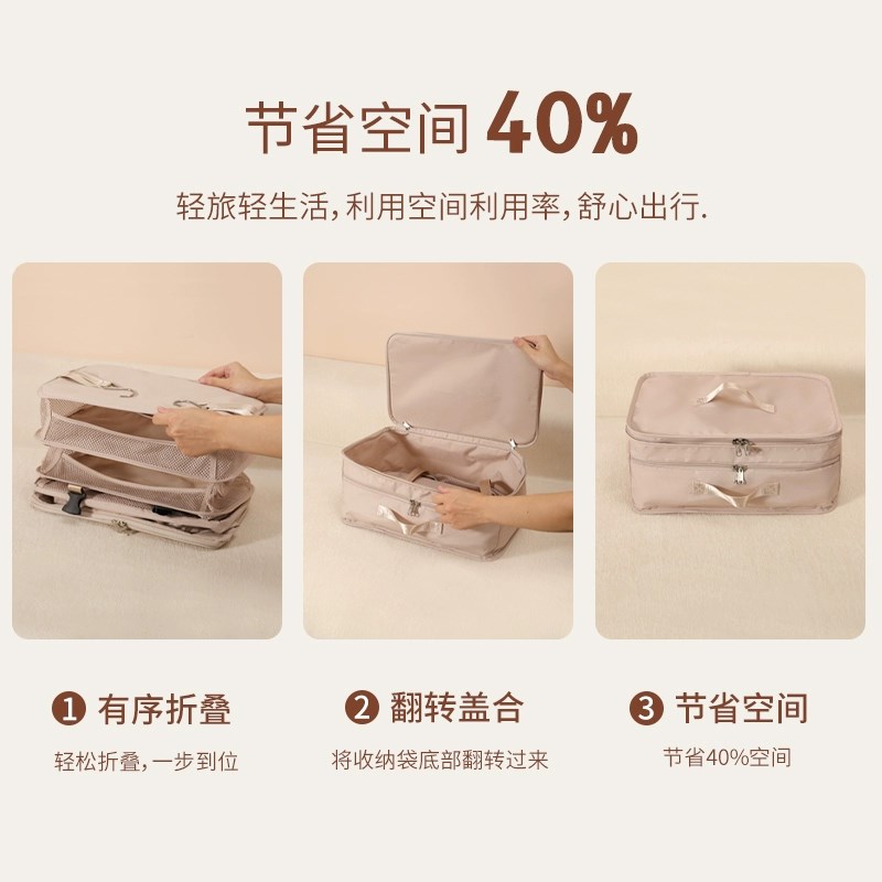 旅行压缩收纳袋出差旅游住酒店悬挂式衣柜挂袋大容量内衣物整理包
