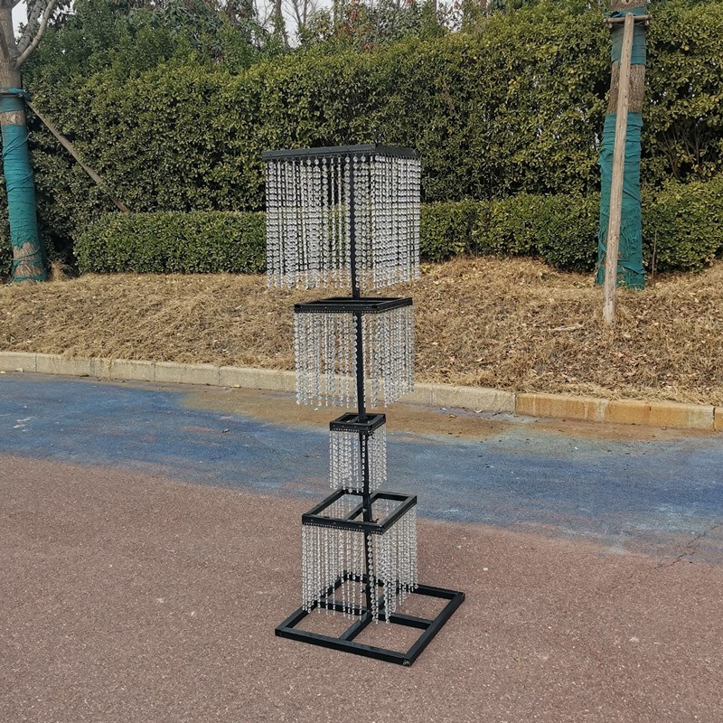 新款婚庆道具昭华发光水晶路引韩式韶华珠帘串婚礼堂T台装饰摆件