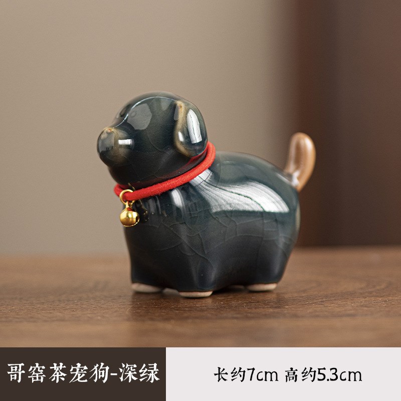 汝窑精品茶玩茶宠可养开片哥窑摆件简约创意陶瓷可爱家居茶具配件