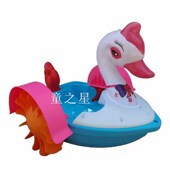 公园亲子发光白天鹅电动船儿童充气水池手摇船广场水上乐园碰碰船