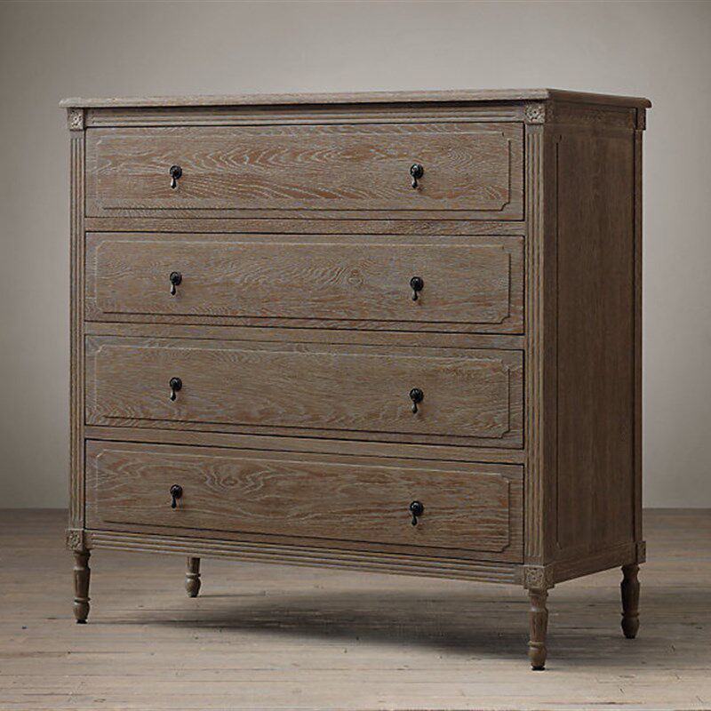 美式乡村实木斗柜/法式复古角边柜 卧室柜美式十斗柜玄关柜餐边柜