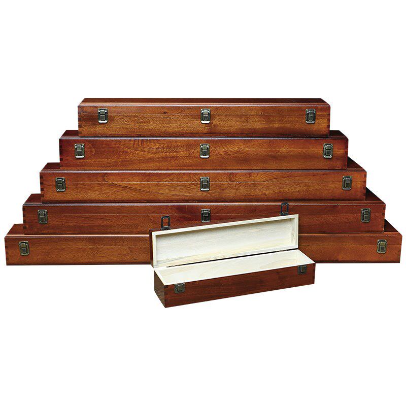 木质书画盒收纳长条中式香樟盒木盒盒子锦盒手卷书画宣纸包装