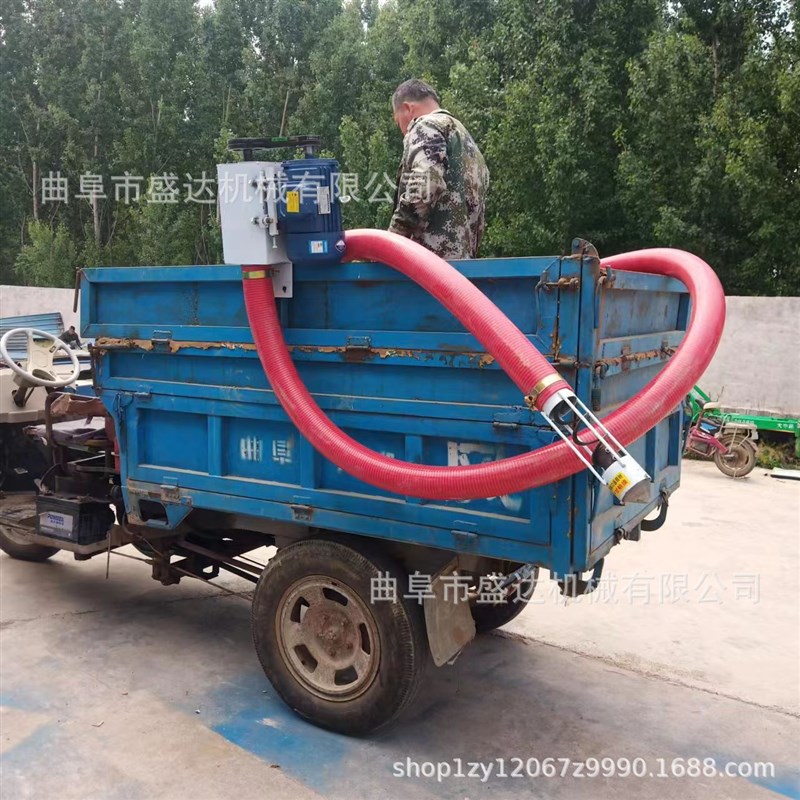自吸式软管抽料机远距离高扬程吸粮机中驱动20米抽沙机图片