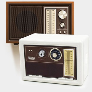 2019新款迷你复古电器款保险柜存钱罐 创意金属保险箱储蓄罐