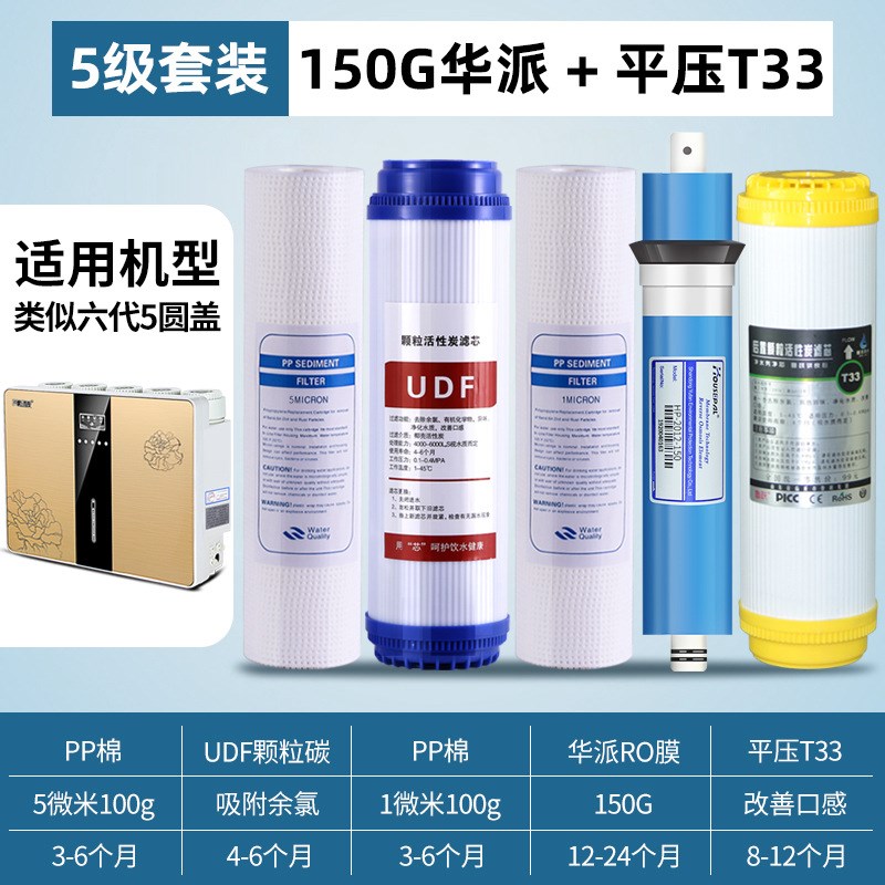 10寸通用五级滤芯套装配件PP棉UDF活性炭CTO碳RO膜后置碳替换芯