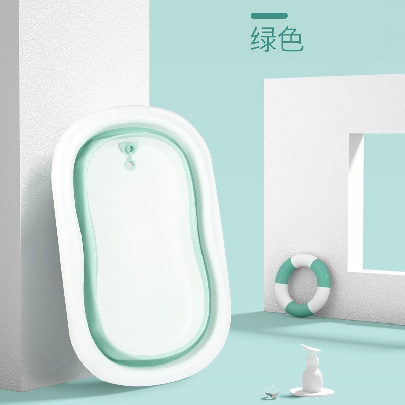 婴儿折叠浴盆宝宝洗澡盆大号儿童泡澡缸沐浴桶