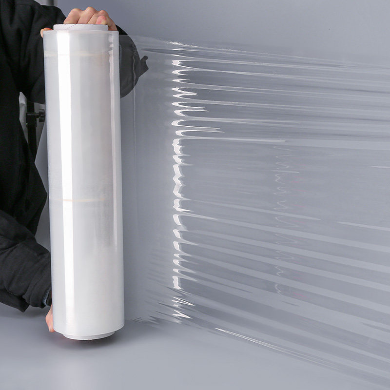50CM宽塑料薄膜拉伸膜 缠绕膜 大卷PE工业保鲜膜打包膜包装膜收缩