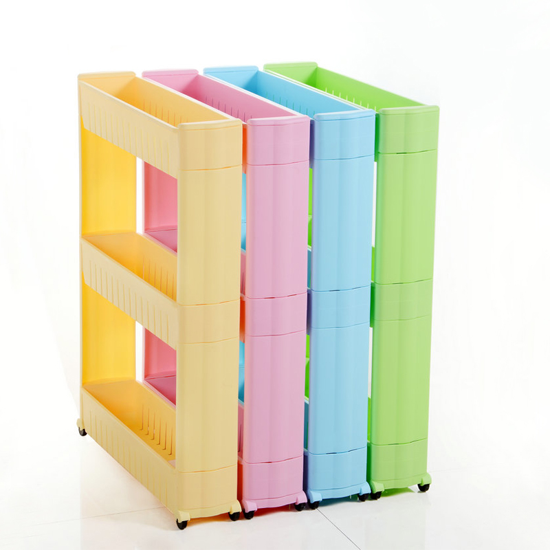 厨房可移动夹缝置物架落地层架带轮卫生间浴室储物架缝隙收纳架