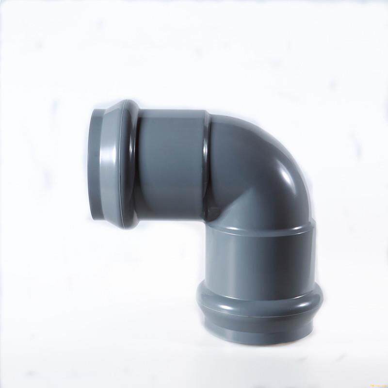 upvc灰色喇叭口橡胶圈密封承插90度22.5度45度承口16公斤弯头100
