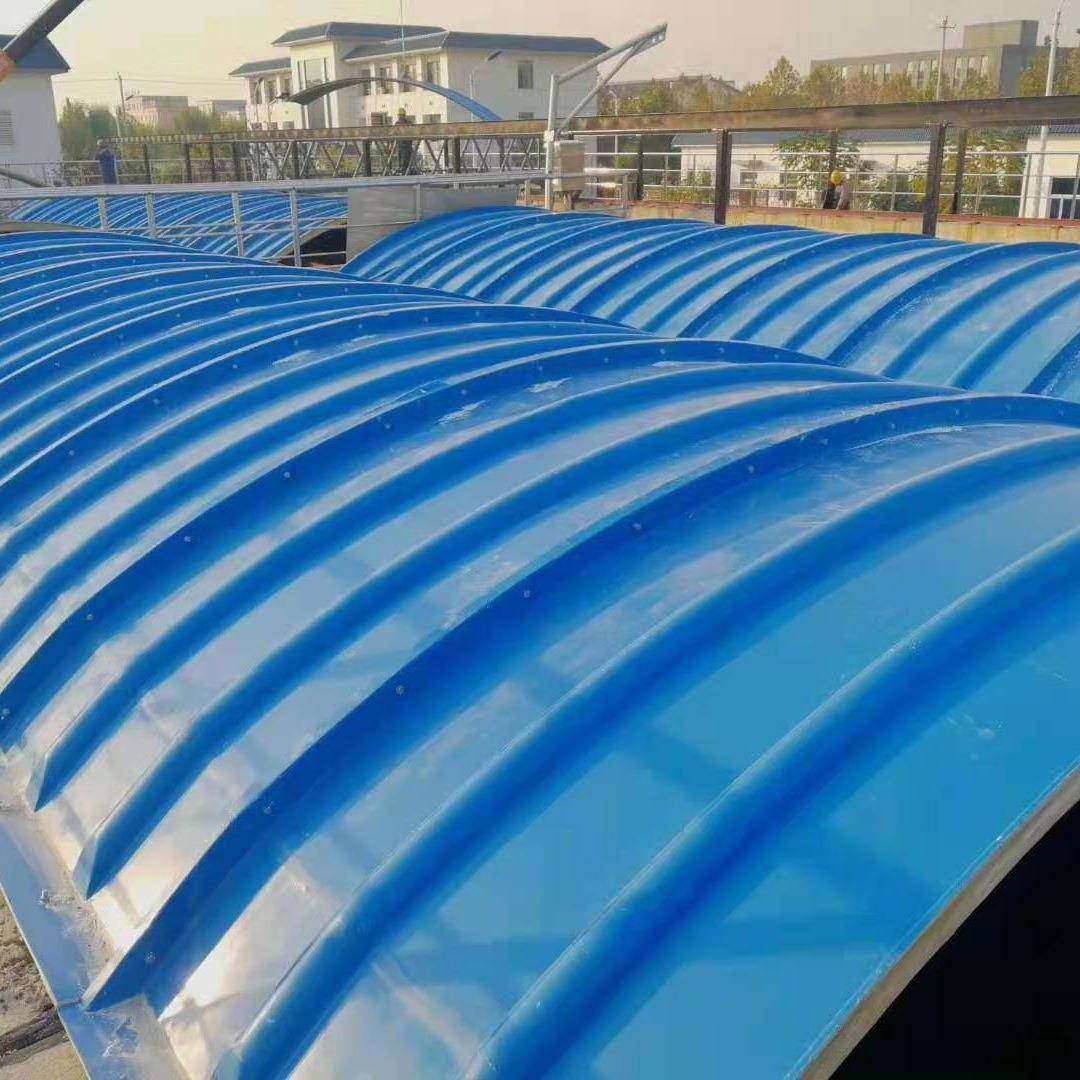 污水蓄水池拱形盖板厌氧池废气收集平板排水沟防臭玻璃钢拱形盖板