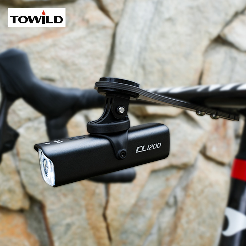TOWILD拓野前灯CL1600自行车灯智能遥控山地公路车高Y流明防水夜