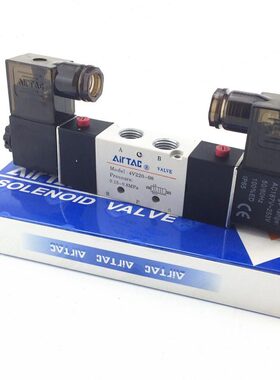 亚德客控制阀气动电磁阀4V130-06 4V230-08 4V330-104V430-15DC24
