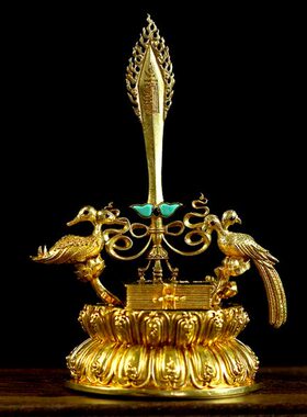 文殊剑密宗纯铜文殊菩萨普贤智慧宝剑供奉摆件佛具用品金刚杵法器