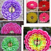 新款 大花瓣扇子 牡丹花扇 舞蹈扇子新型舞蹈扇舞蹈团体操道具 包邮