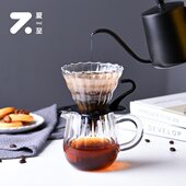 夏至手冲玻璃分享壶V60咖啡滤杯简易手冲壶加厚咖啡壶挂耳滴漏式
