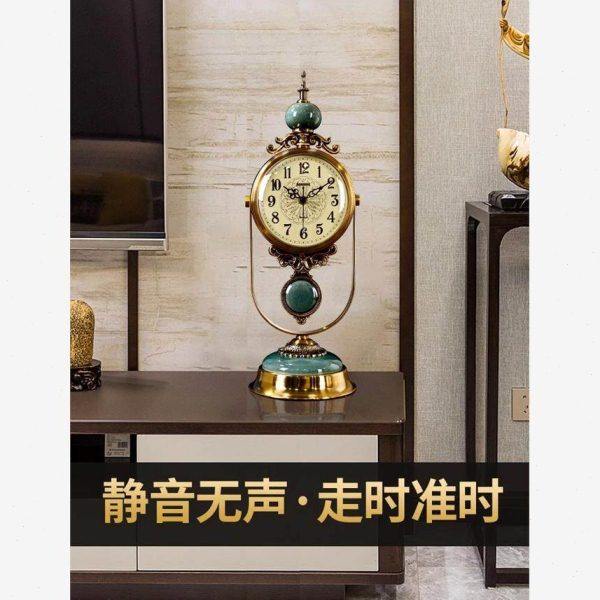 欧式复古座钟客厅餐厅时钟轻奢摆放台式钟表家用摆钟桌面坐式台钟,家居饰品,台钟/闹钟,淘宝优惠券,粉丝福利购,淘宝优惠卷
