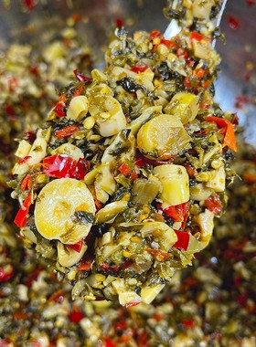 江西特产酸菜炒竹笋开味即食下饭菜脆爽小竹笋咸菜炒笋丁开胃拌面