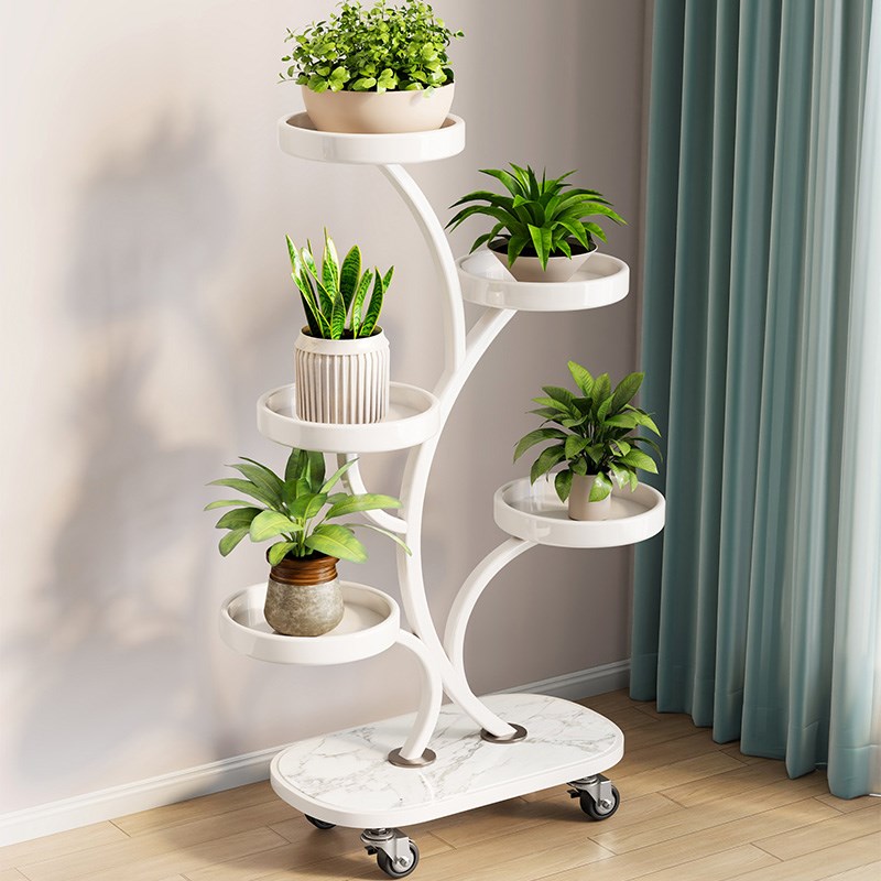 客厅落地式花架室内家用阳台w置物架可移动绿萝植物摆放花盆收纳
