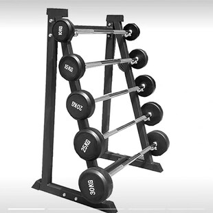 吉致固定杠铃套装健身房男子商用举重杠铃架女子家用曲直杆杠铃