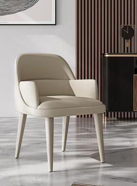 WGX-交谈极简轻奢用餐带椅现代椅简约靠背椅扶家手高WGX-交谈端样