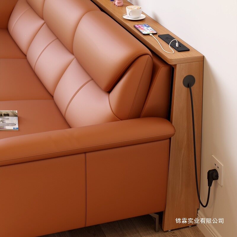 功能电动沙发后置物架靠墙极窄长条书桌床头实木背几夹缝隙