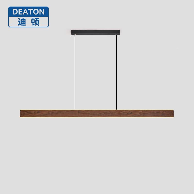 新中式复古台餐胡桃木纹一古字长条厅吊灯中日式饭724厅餐桌吧护