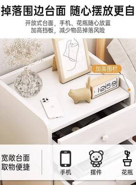 床头卧柜简易OHX小型床边收纳柜家用室迷你代床头置物架简约现物