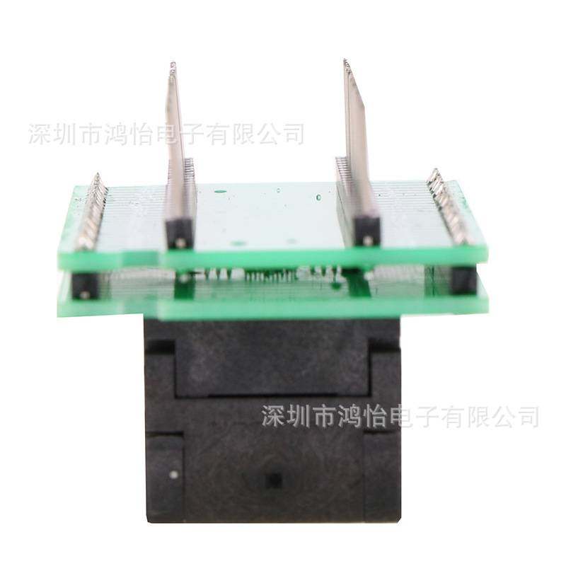 HMILU厂家QFN48芯片烧录座双层板0.4间距6*6液晶电源IC测试治具