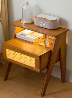 床头柜卧室简约24892代柜简小易小子型床现尾收纳柜家用新款储物