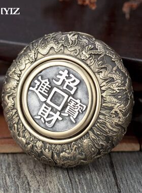 银把件足银999赚钱手把件招财进宝文玩收藏随身盘玩时来运转挂件