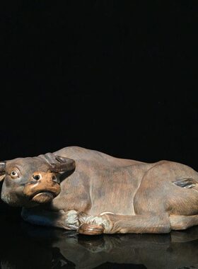 石湾公仔陶瓷牛生肖创意家居客厅博古架电视柜摆件开业手工艺礼品