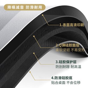 室内降噪立定跳远带刻度测试垫橡胶防滑绒布表面中考立定跳远垫子