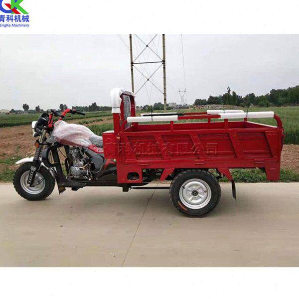 全新货运农用水冷三马车汽油摩托三轮车带高低速自卸三马子