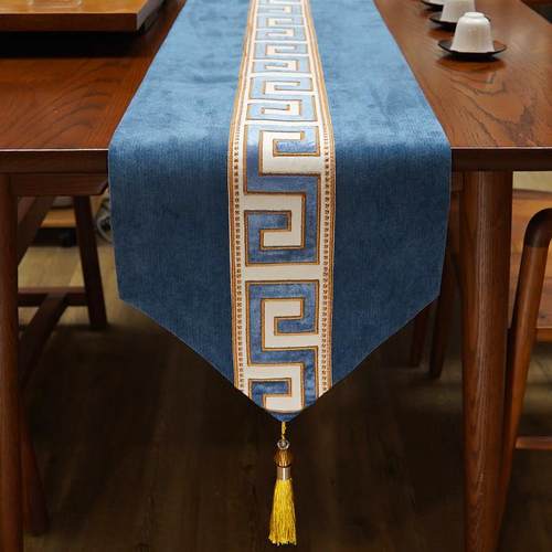 桌旗新中式国风茶台布艺长条简约现代茶席茶桌布茶旗垫布定制