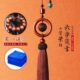 小叶紫檀汽车挂件吊坠绳手工木雕可转动转运珠保平安车内载挂饰品
