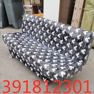 无扶手两用沙发床三人沙发床 休闲沙发简易沙发折叠布艺双人沙发