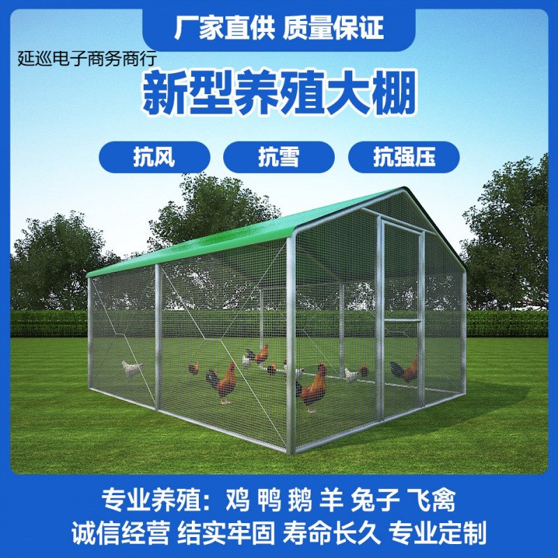 养鸡棚全套鸡舍围鸡户外养殖大棚全套养鸡R围栏网鸽笼孔雀笼
