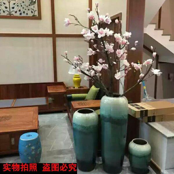 陶瓷落地花瓶干花釉窑变居家现代欧式客厅酒店别墅摆件大花艺花瓶