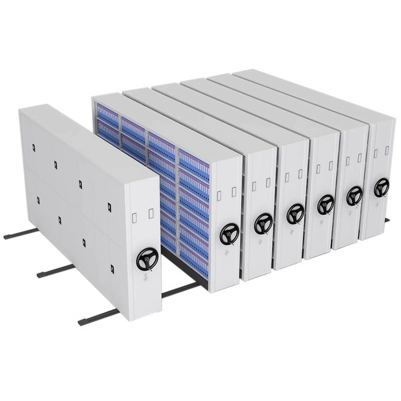 密集架轨道式货架手动密集架移动档案柜A4文件柜图纸柜智能密集架