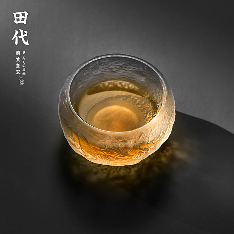 日式琉璃主人杯 古法脱蜡大号单杯功夫茶道品茗茶具小茶杯茶盏图片