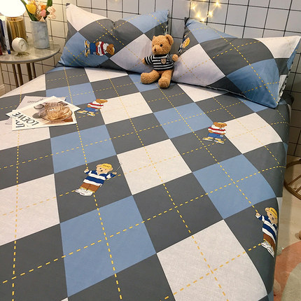 卡通床单单件100全棉被单1.2米儿童夏季宿舍单双人枕套三件套