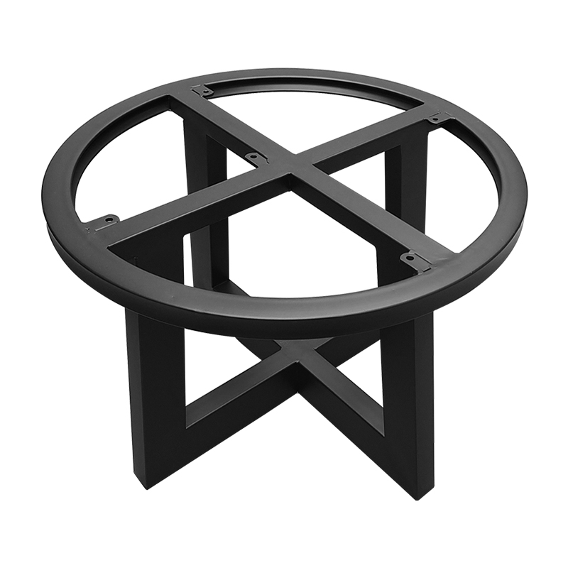 圆桌面支架圆形吧台底座金属餐台架桌脚餐桌大理石茶几台面架桌架