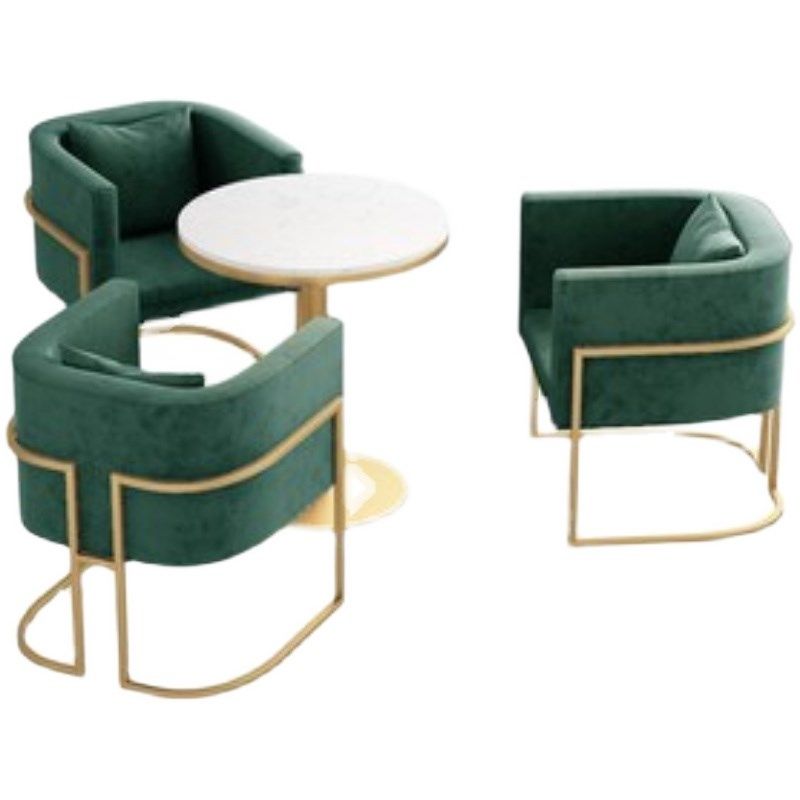 奶茶店桌椅组合甜品店咖啡厅双人卡座沙发售楼处休息区简约现代