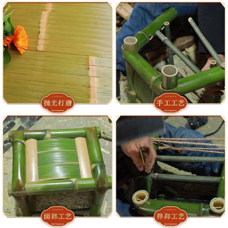 纯手竹床竹工编单人双人沙发罗工汉床凉床457床民宿竹手竹椅长椅