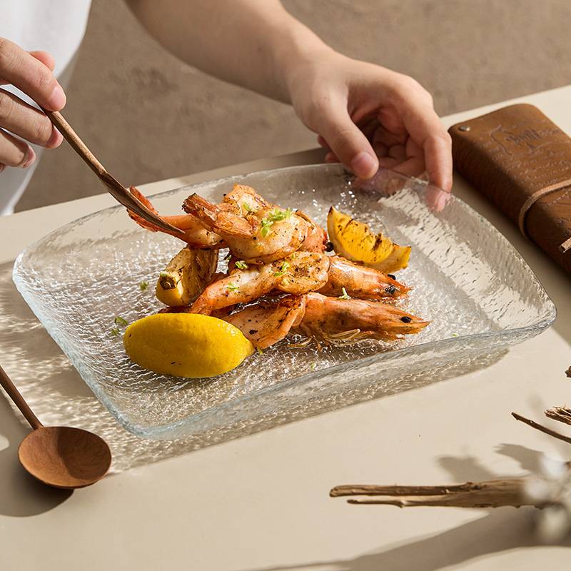 土耳其ARDACAM进口玻璃盘子家用菜盘轻奢凉菜盘碟子酒店餐盘商用