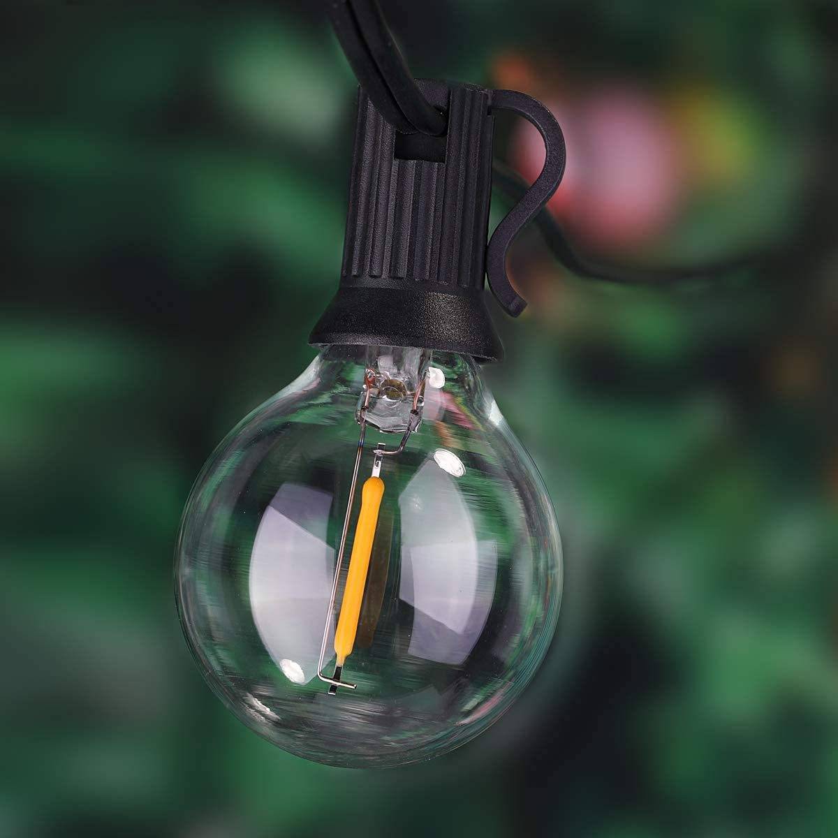 G40LED30.5米50灯灯串塑料灯泡防碎氛围装饰暖光G40LED户外露营灯
