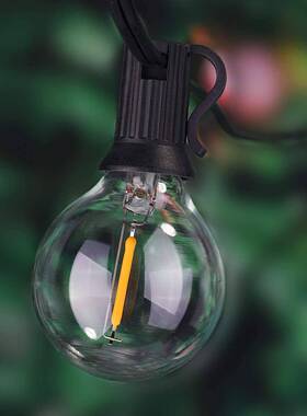 G40LED30.5米50灯灯串塑料灯泡防碎氛围装饰暖光G40LED户外露营灯