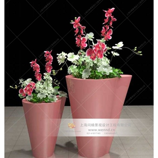 花盆绿植美陈商业美陈设计创意花盆玻璃钢花缸花艺异形花艺创意
