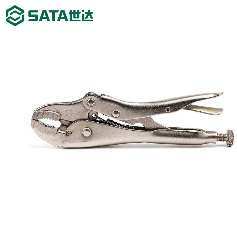 世达圆口带刃大力钳 多功能夹钳工具工业级压力钳固定工具加力钳
